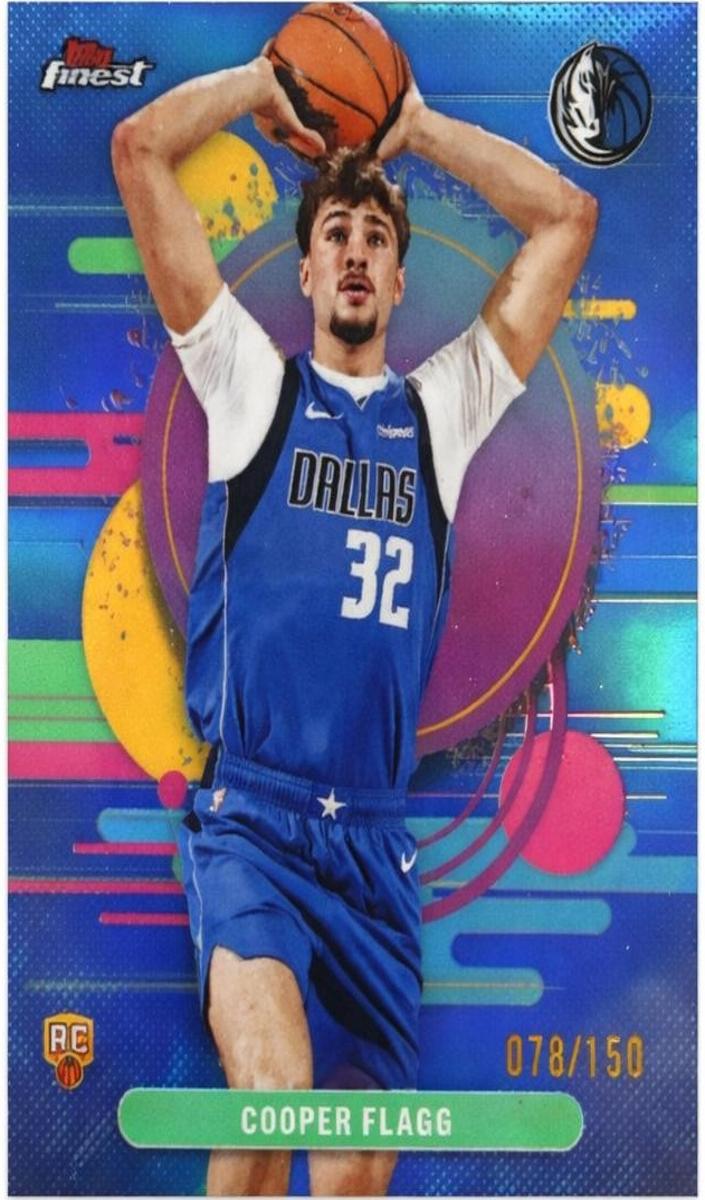 2025 Topps Finest Basketball Blue Refractor Cooper Flagg #101 PSA 10