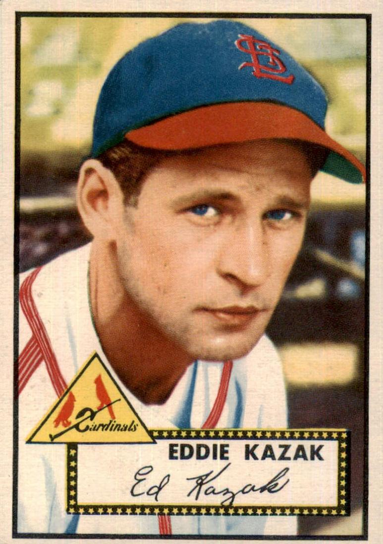 1952 Topps Baseball Eddie Kazak #165 PSA 5.5