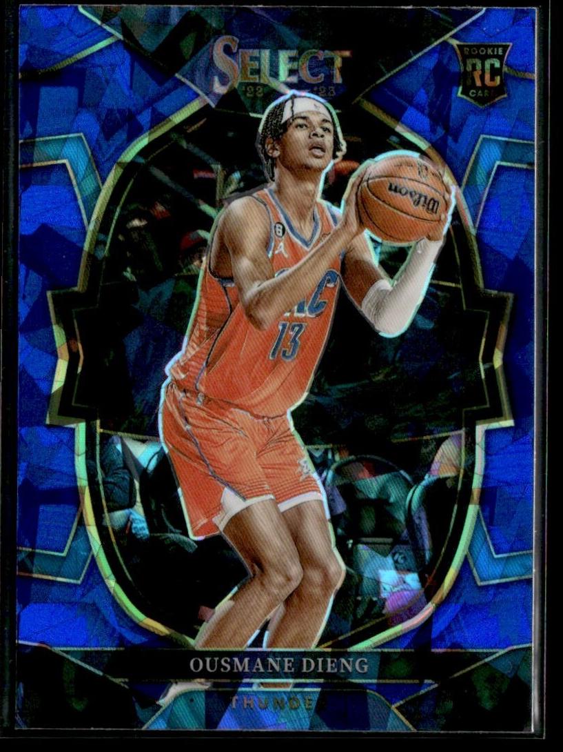 2022 Panini Select Basketball Blue Cracked Ice Ousmane Dieng #76