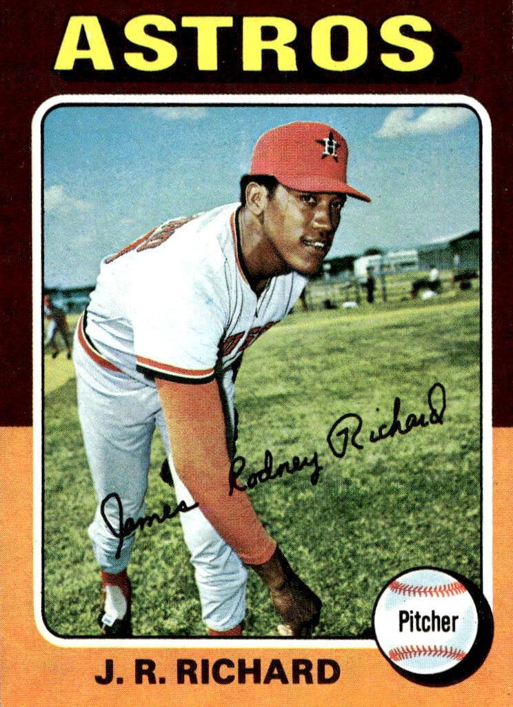 1975 Topps Baseball J.R. Richard #73 PSA 8