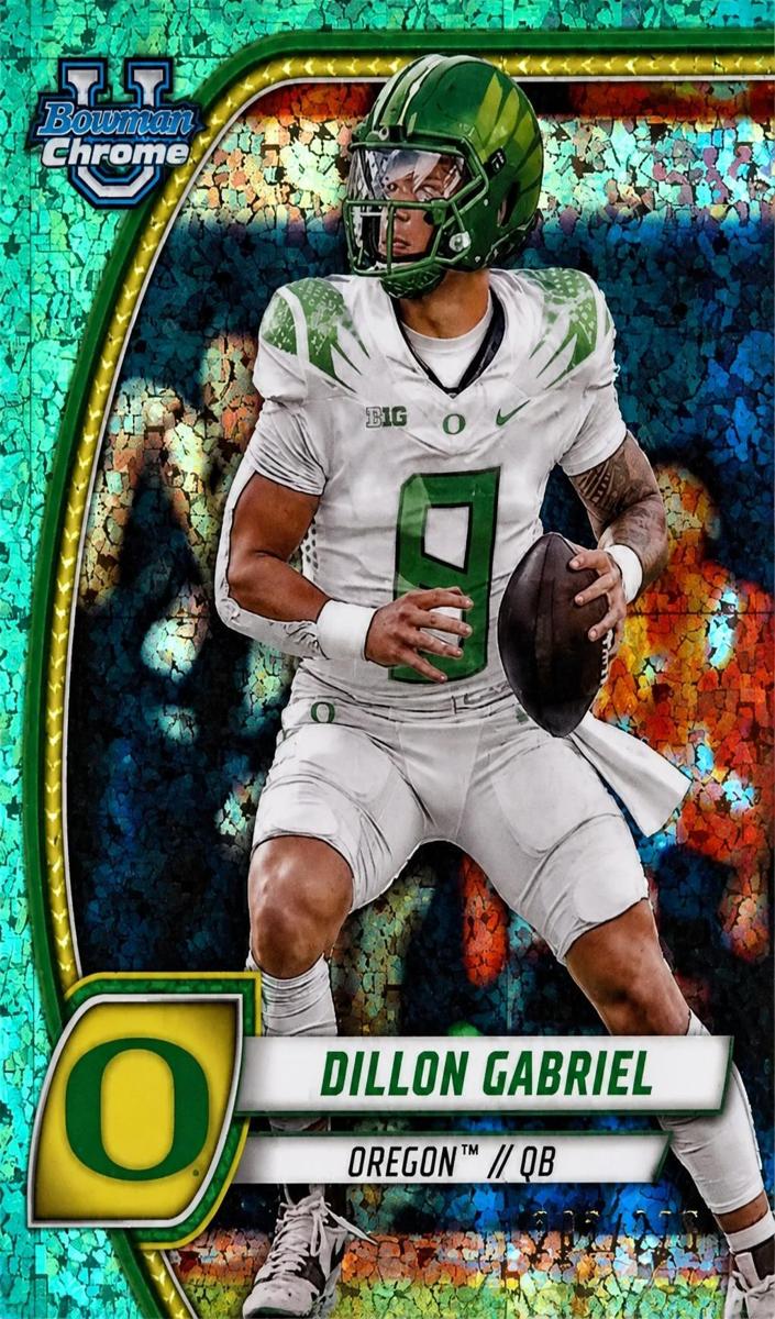 2024 Bowman Chrome University Football Aqua Mini Diamond Refractor Dillon Gabriel #3