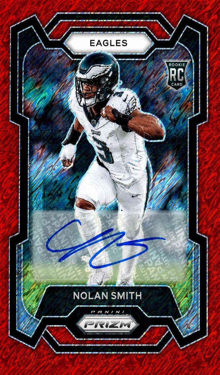 2023 Panini Prizm Football Red Shimmer Nolan Smith #382