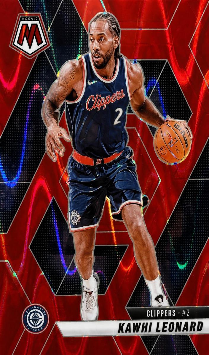 2024 Panini Mosaic Basketball Red Seismic Kawhi Leonard #7