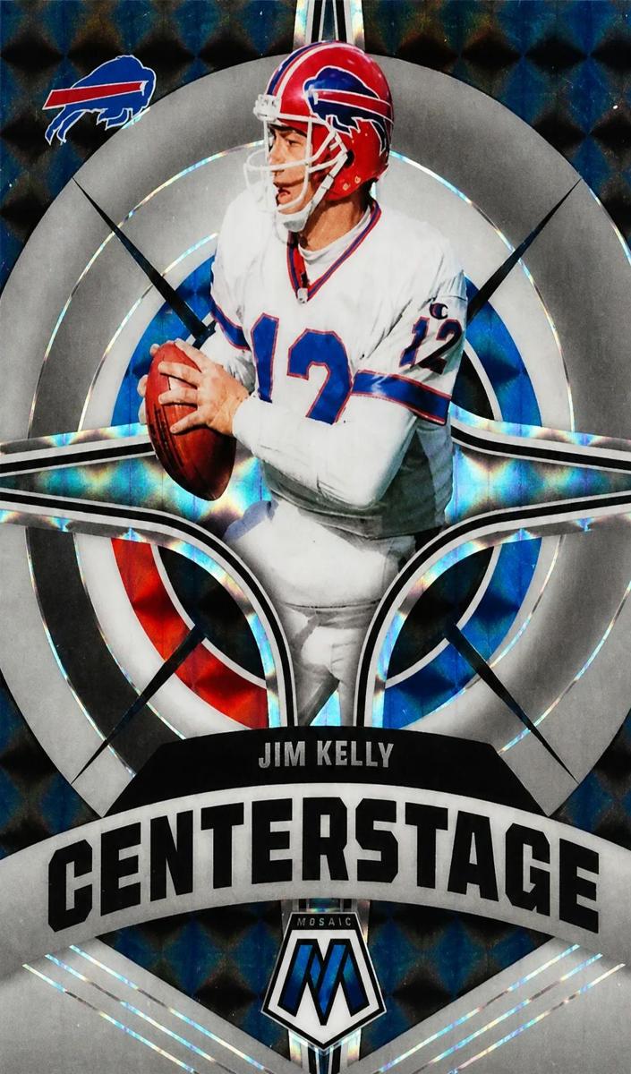 2022 Panini Mosaic Football Black Jim Kelly #CS-12 PSA 8