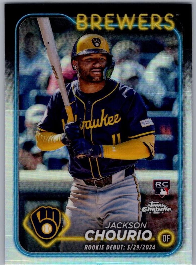 2024 Topps Chrome Update Baseball Refractor Jackson Chourio #USC30 SGC 9