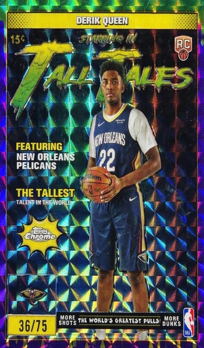 2025 Topps Chrome Basketball Geometric Purple Refractor Derik Queen #TT-18