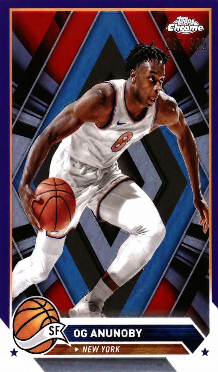 2023 Topps Chrome Basketball Purple Refractor OG Anunoby #123