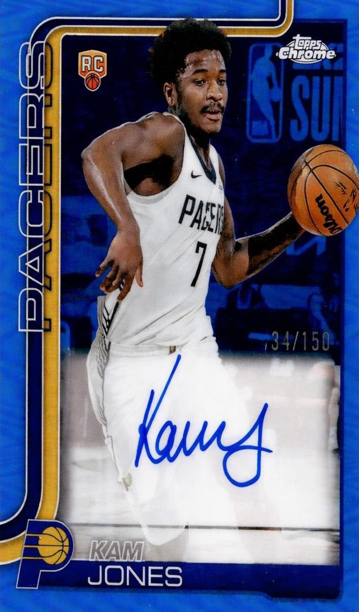 2025 Topps Chrome Basketball Blue Refractor Kam Jones #TCAR-KJ