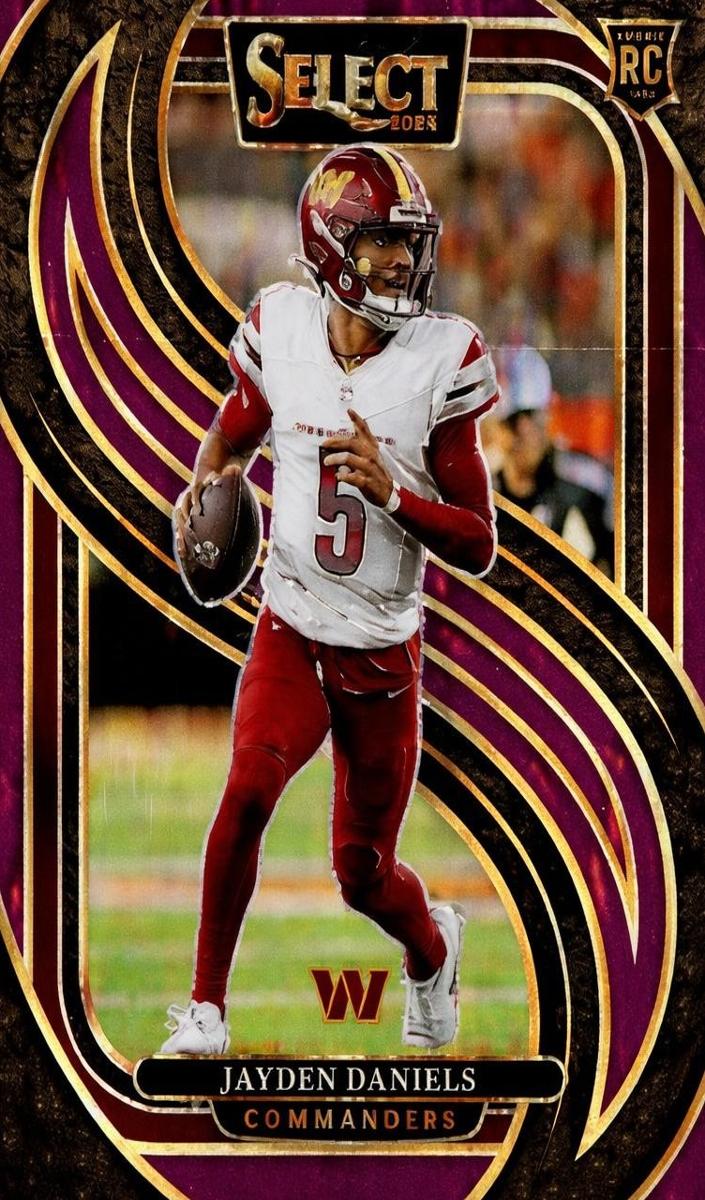 2024 Panini Select Football Purple Shock Jayden Daniels #112 PSA 9