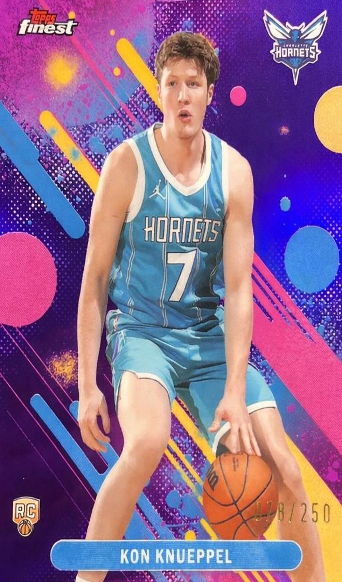 2025 Topps Finest Basketball Purple Refractor Kon Knueppel #4