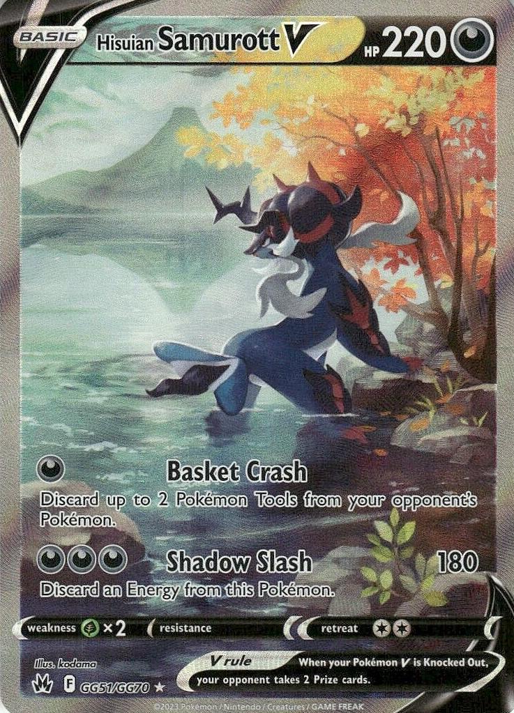 2023 Pokemon Crown Zenith Full Art Hisuian Samurott #GG51 PSA 9