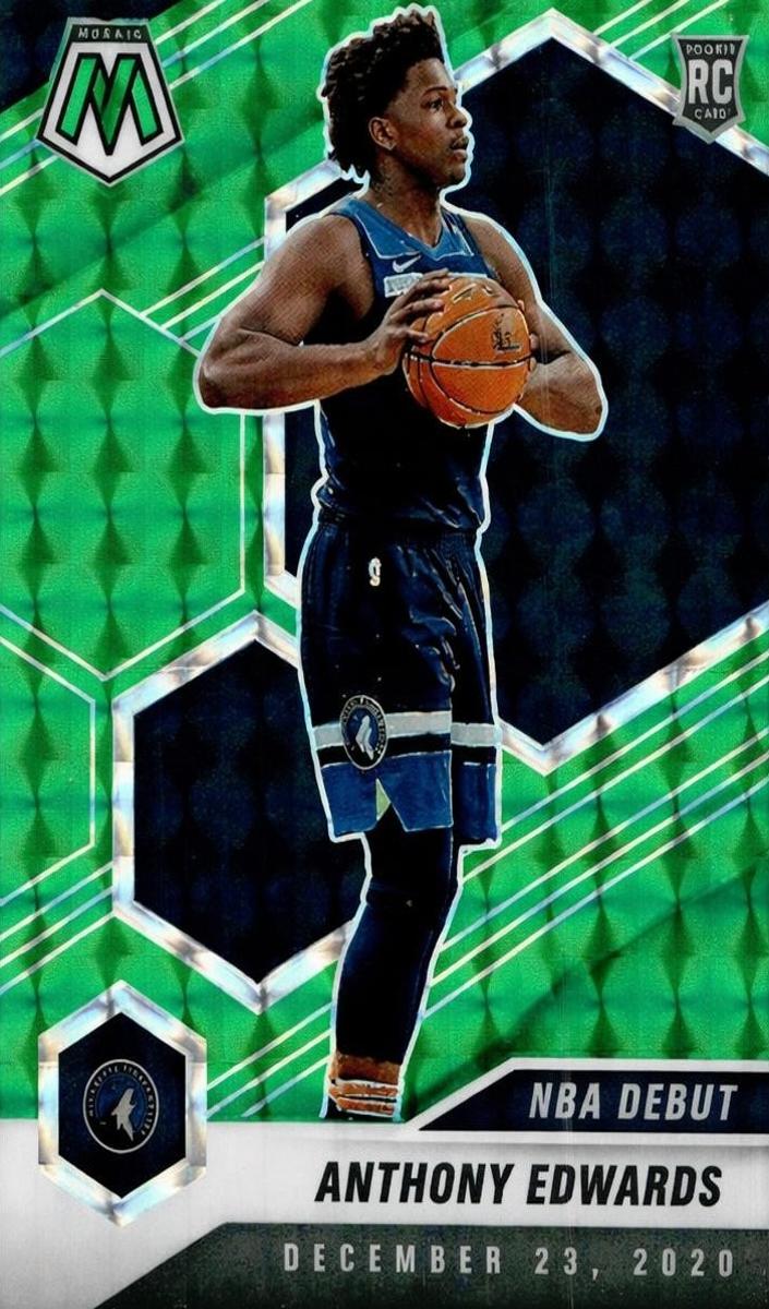 2020 Panini Mosaic Basketball Green Mosaic Anthony Edwards #261