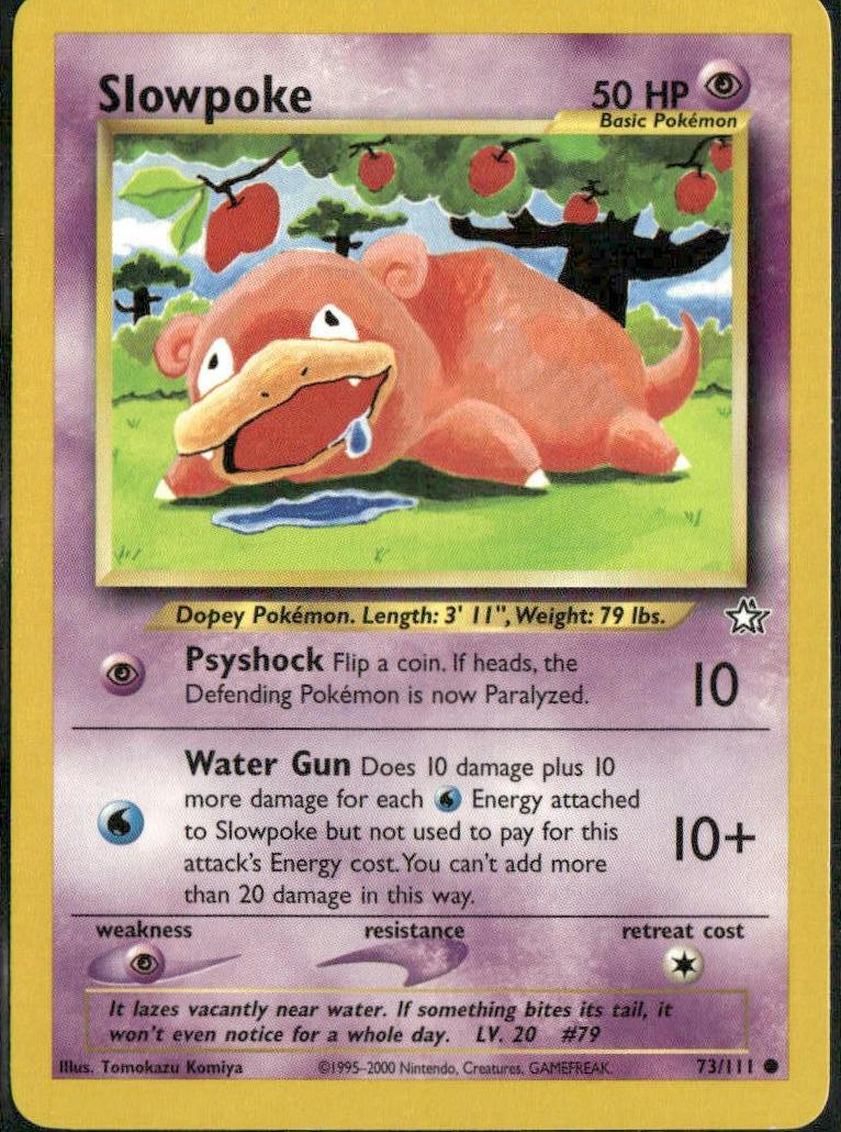 2000 Pokemon Neo Genesis Slowpoke #73 PSA 9
