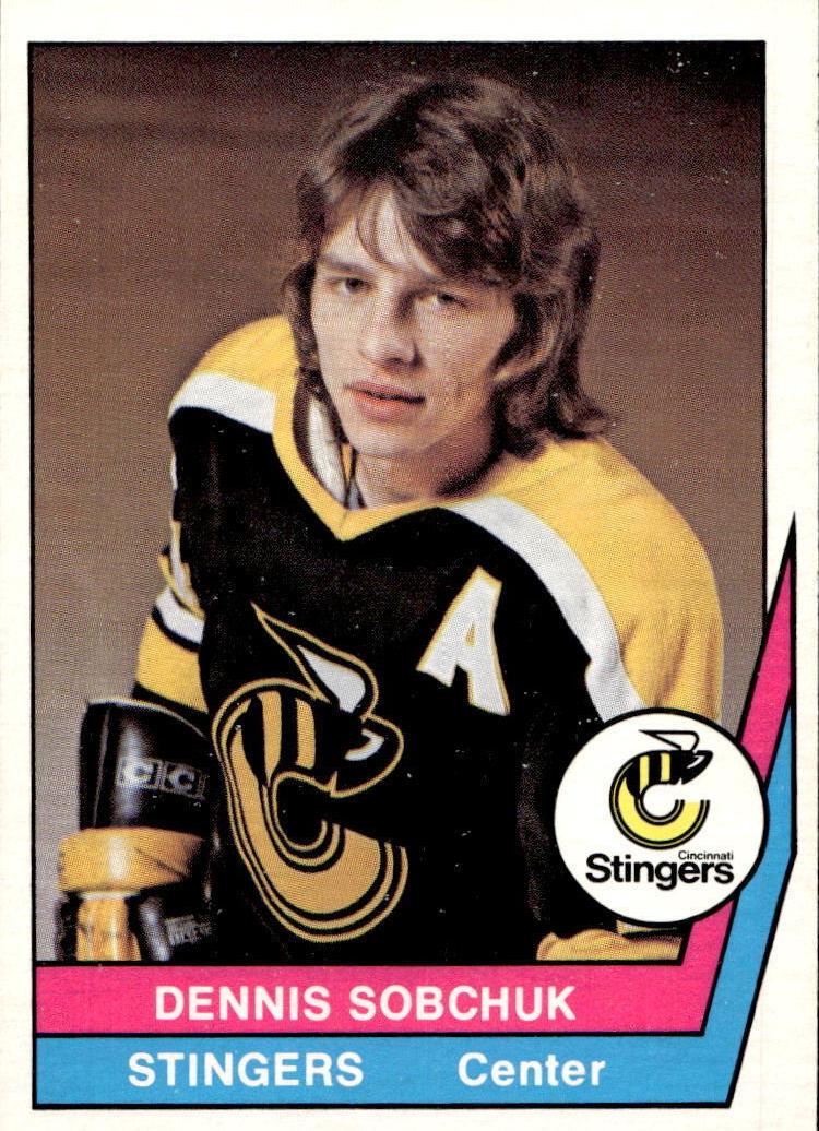1977 O-Pee-Chee WHA Hockey Dennis Sobchuk #53 PSA 8