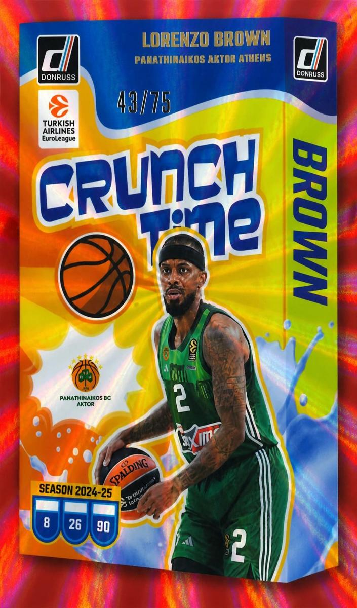 2024 Donruss Turkish Airlines EuroLeague Basketball Red Laser Lorenzo Brown #12