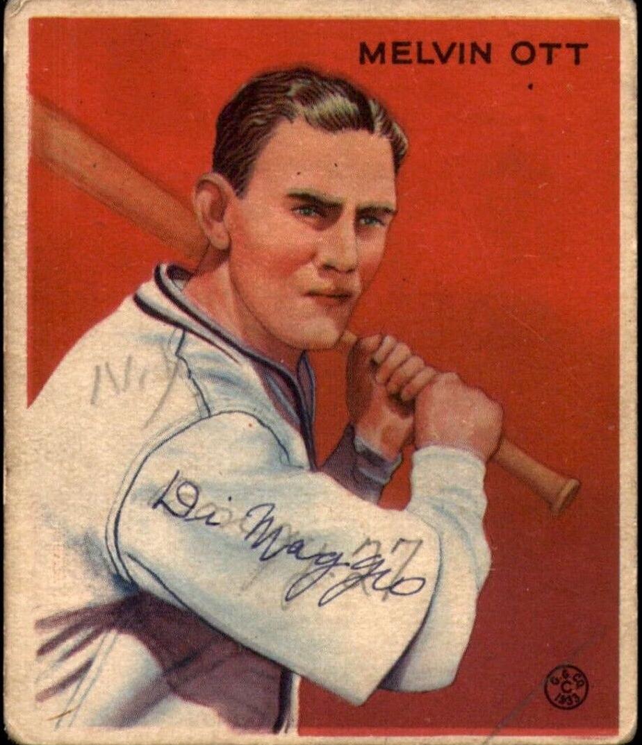 1933 R319 Goudey Baseball Mel Ott #207 PSA 4.5