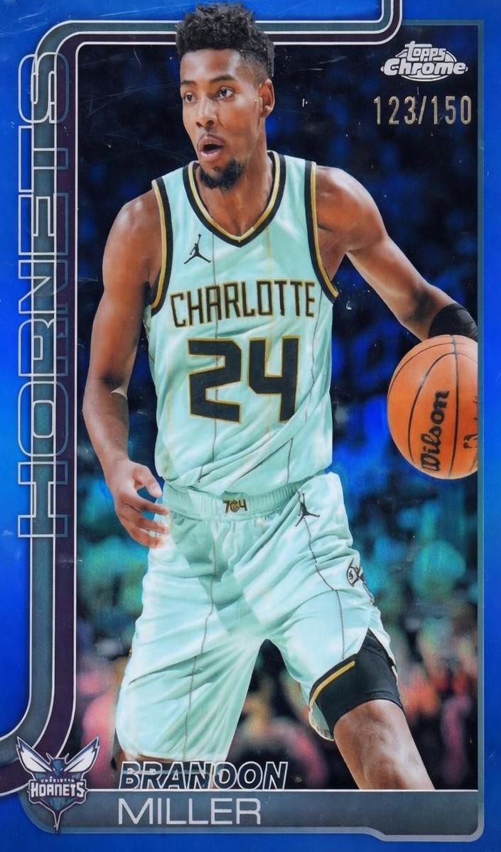 2025 Topps Chrome Basketball Blue Refractor Brandon Miller #89