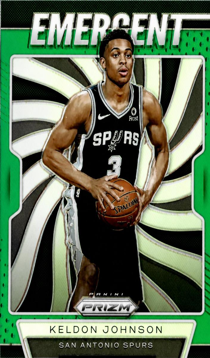 2019 Panini Prizm Basketball Prizm Green Keldon Johnson #14 PSA 10