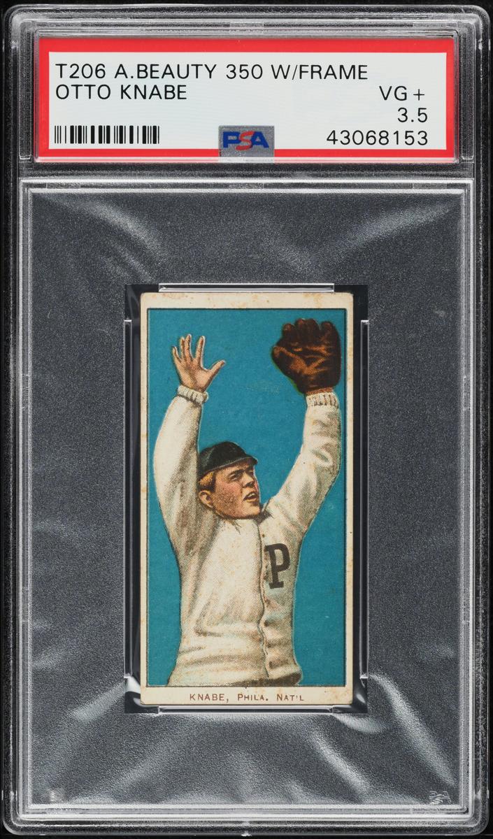 1909-11 T206 Baseball With Frame Back Otto Knabe #NNO