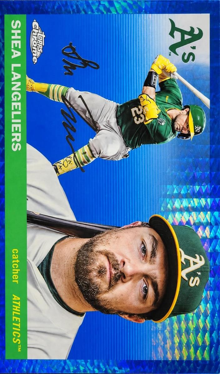 2025 Topps Chrome Platinum Baseball Blue Prism Refractor Shea Langeliers #51