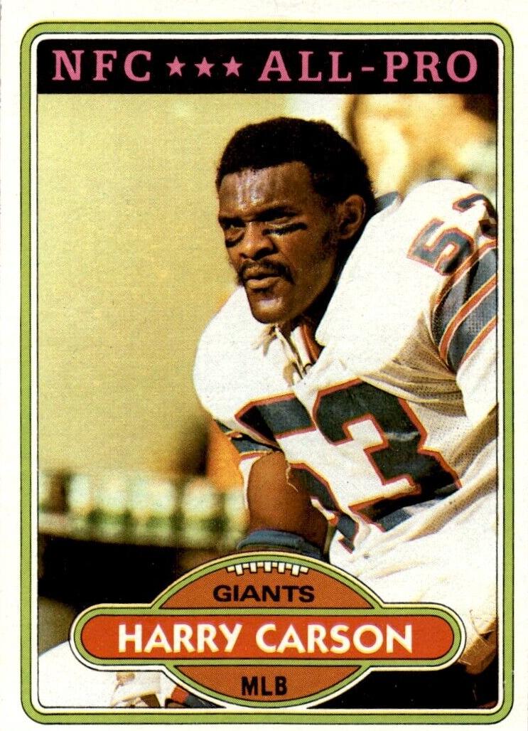 1980 Topps Football Harry Carson #135 PSA 9