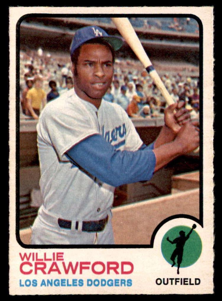 1973 O-Pee-Chee Baseball Willie Crawford #639 PSA 8