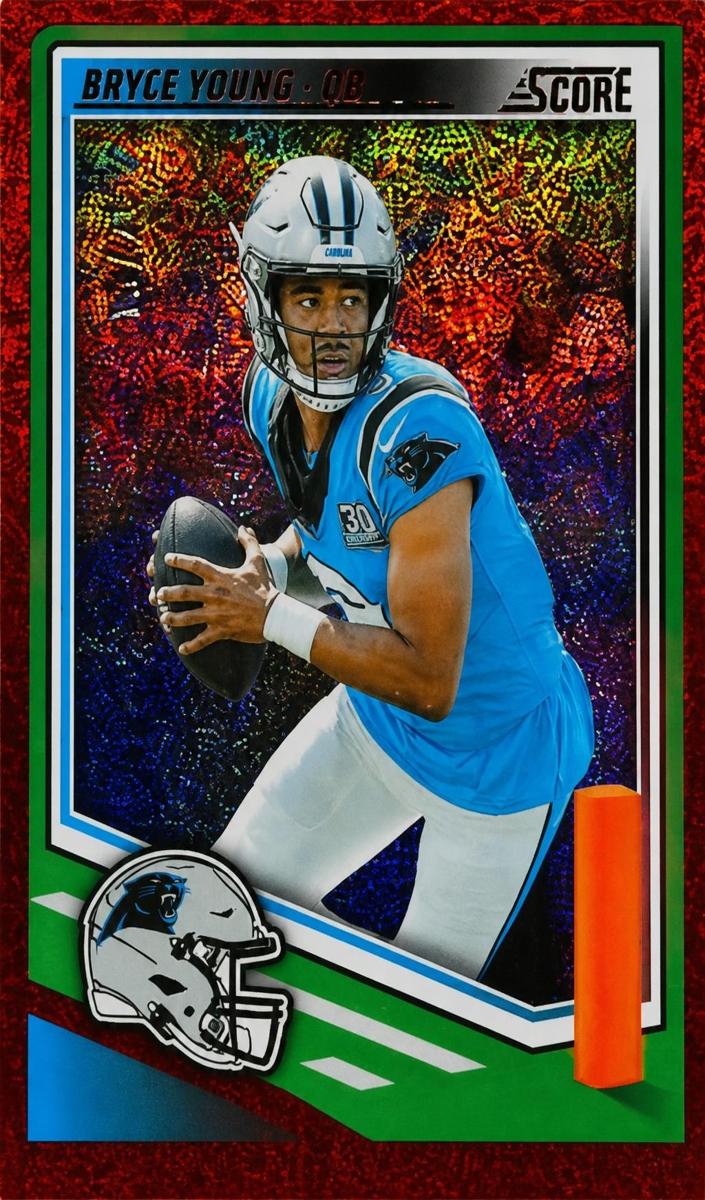 2025 Panini Score Football Dots Red Bryce Young #57