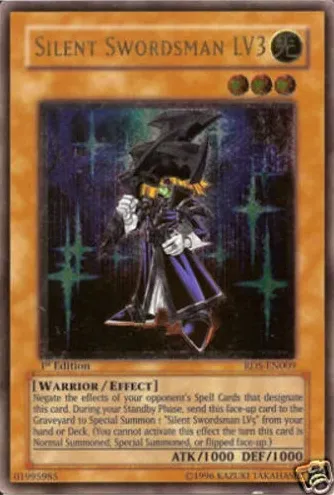 2004 Yu-Gi-Oh! Rise of Destiny Ultimate Rare 1st Edition Silent Swordsman LV3 #RDS-EN009