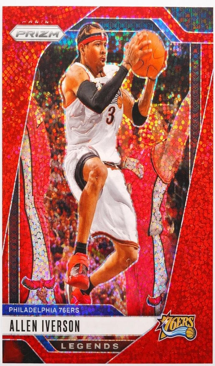 2024 Panini Prizm Basketball Red Sparkle Allen Iverson #291 PSA 9