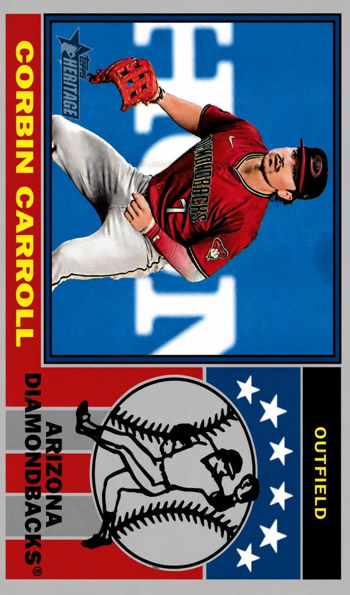 2025 Topps Heritage Baseball Holographic Corbin Carroll #76PI-10