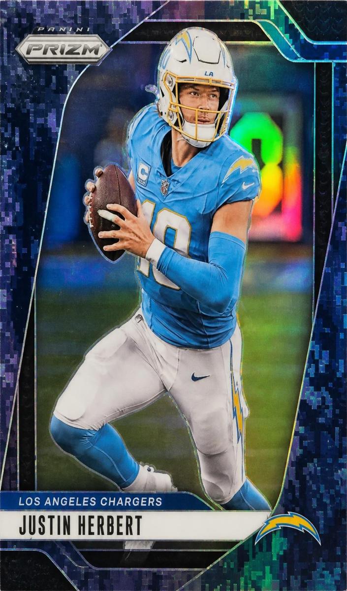 2024 Panini Prizm Football Navy Camo Justin Herbert #157 PSA 9