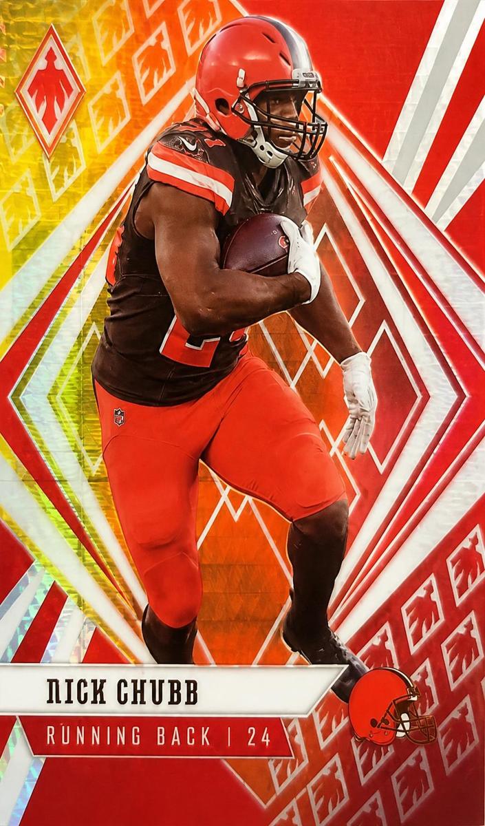 2020 Panini Phoenix Football Fire Burst Nick Chubb #59