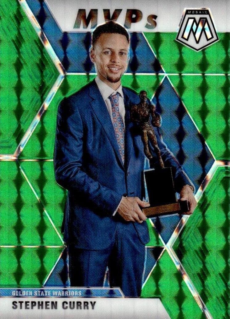 2019 Panini Mosaic Basketball Green Stephen Curry #299