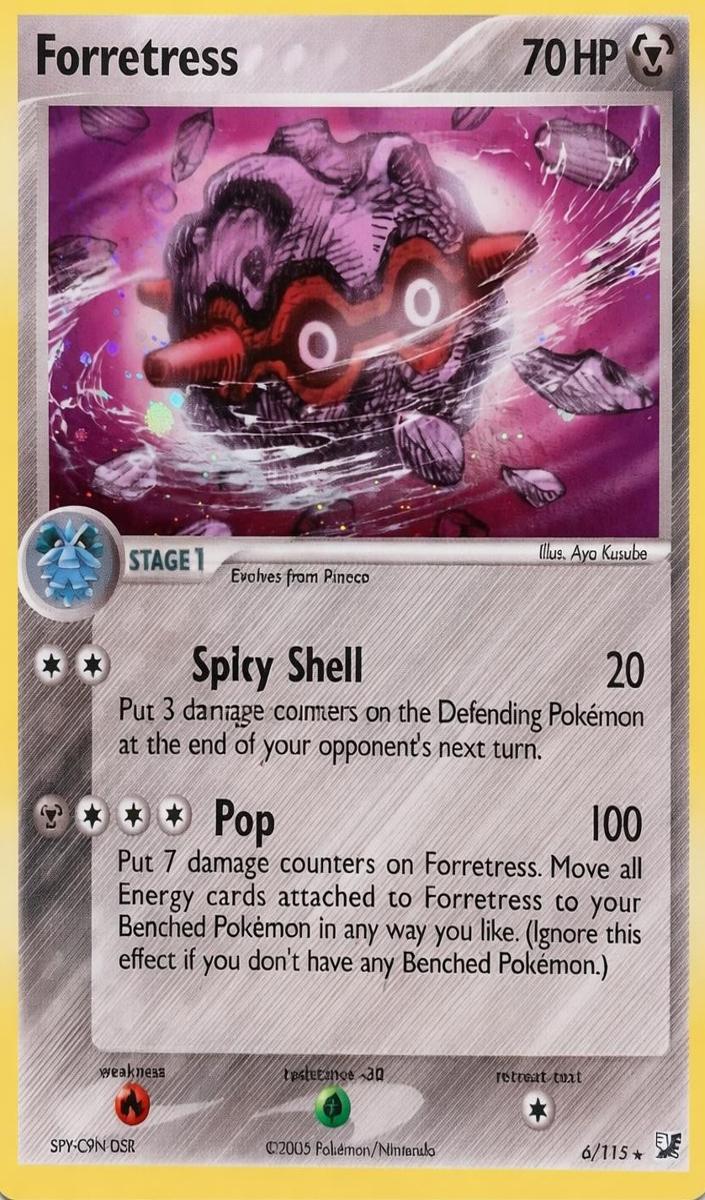 2005 Pokemon EX Unseen Forces Forretress #6