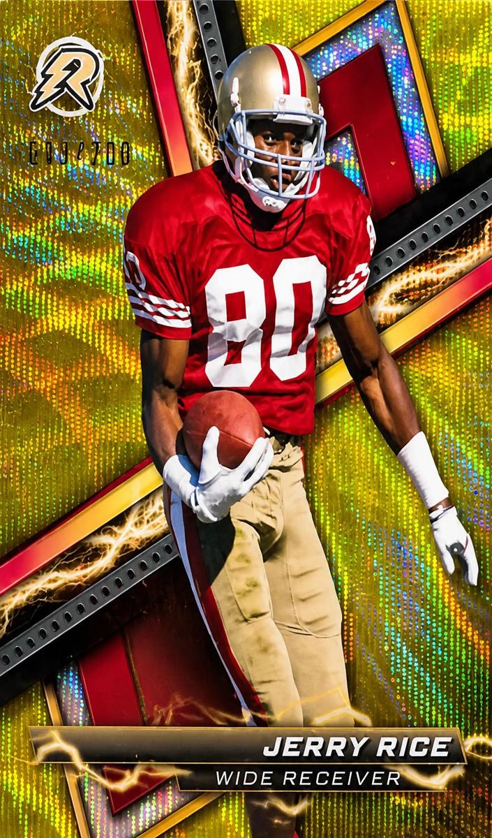 2023 Topps Composite Football Yellow Surge Jerry Rice #63 PSA 9