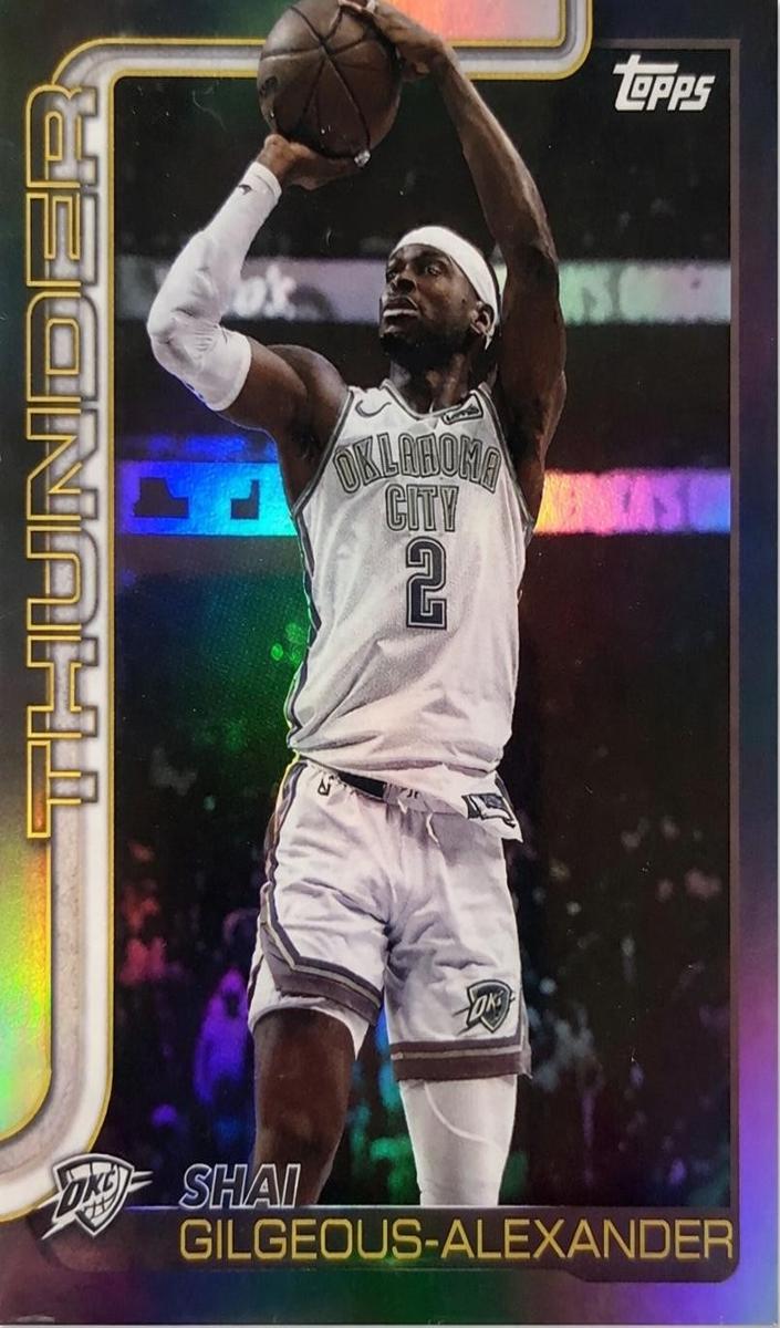 2025 Topps Basketball Blackout Shai Gilgeous-Alexander #115 RAW Ungraded