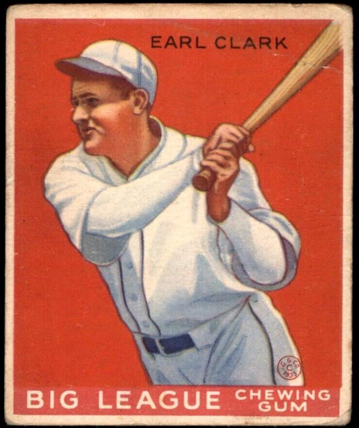 1933 R319 Goudey Baseball Earl Clark #57 PSA 6