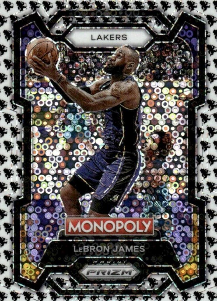 2023 Panini Prizm Monopoly Basketball Monopoly Man Black and White LeBron James #40 PSA 9