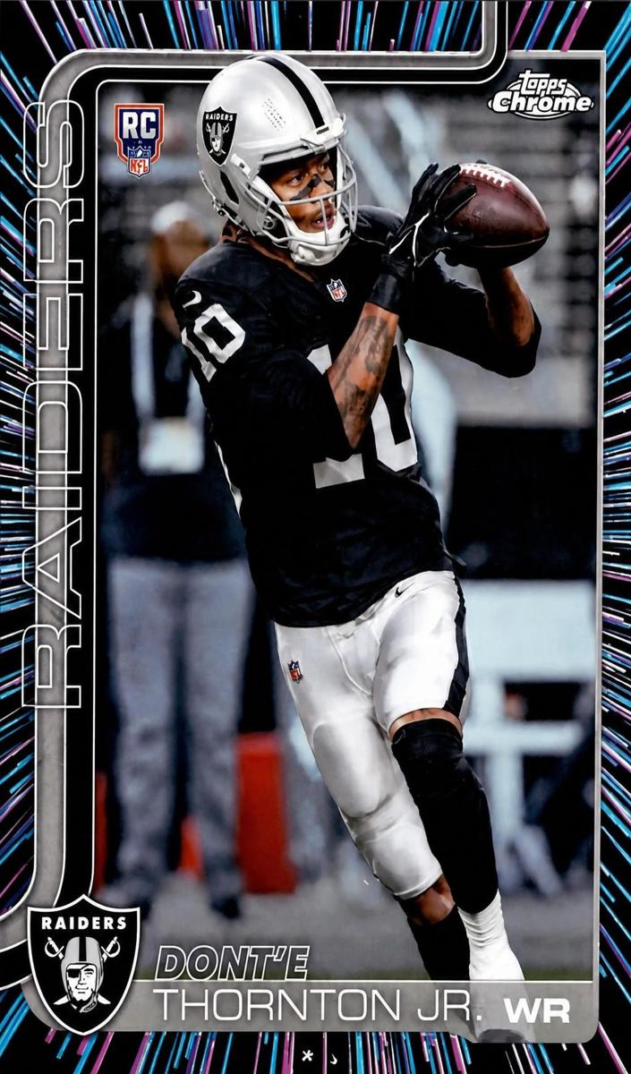 2025 Topps Chrome Football Neon Pulse Refractor Dont'e Thornton Jr. #385