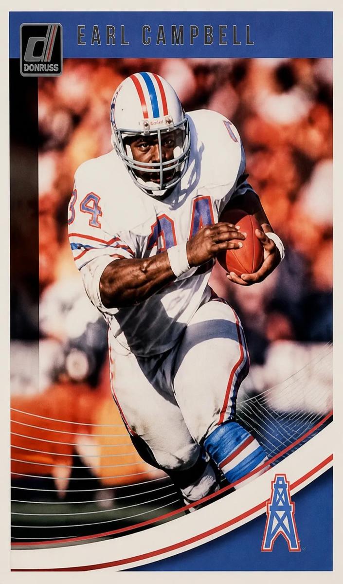 2018 Panini Donruss Football Press Proof Silver Earl Campbell #275