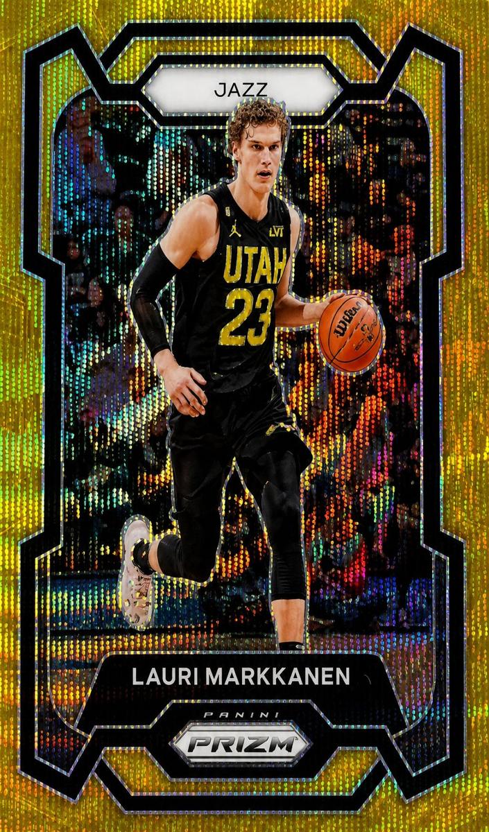 2023 Panini Prizm Basketball Gold Wave Lauri Markkanen #93