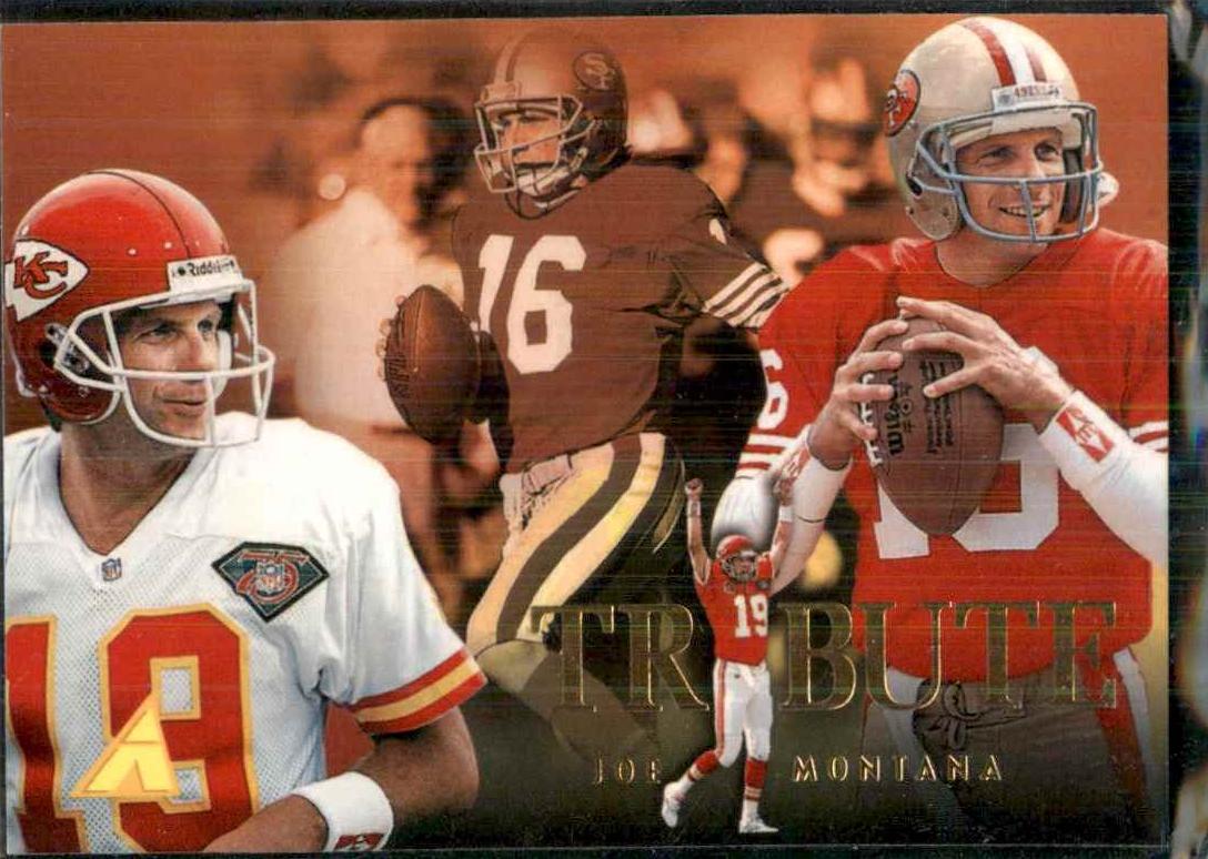 1995 Pinnacle Football Joe Montana #193 PSA 8