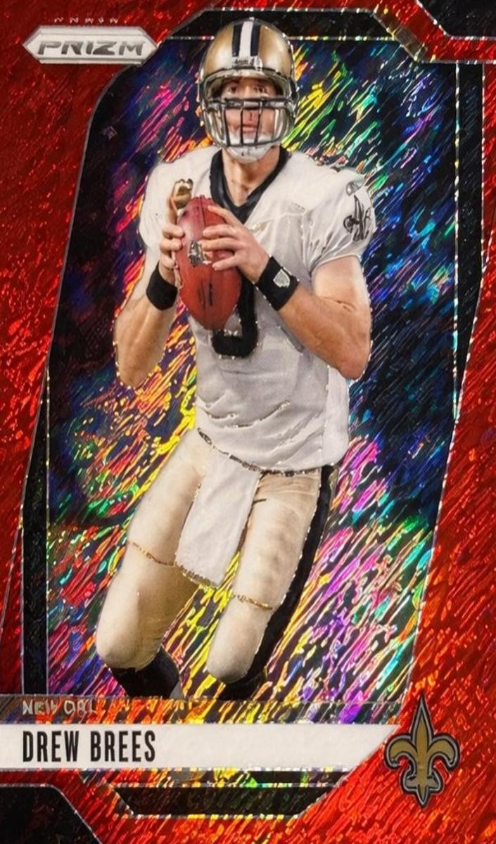 2024 Panini Prizm Football Red Shimmer Drew Brees #209