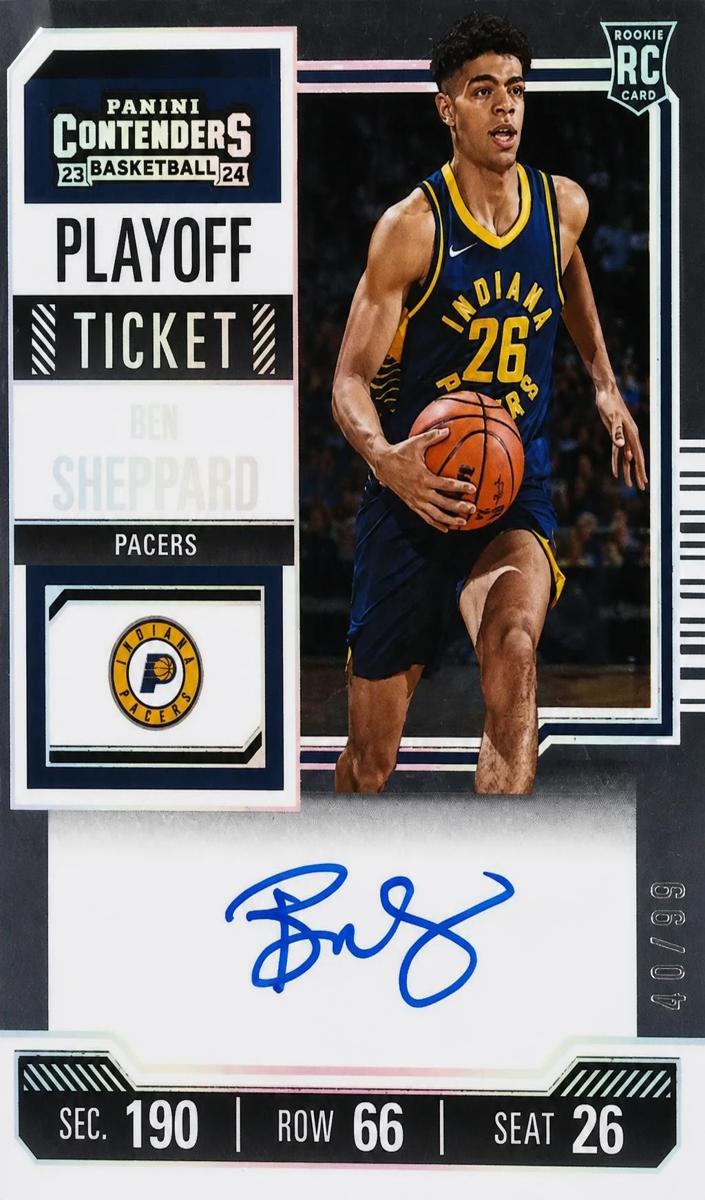 2023 Panini Contenders Basketball Playoff Ticket Ben Sheppard #102