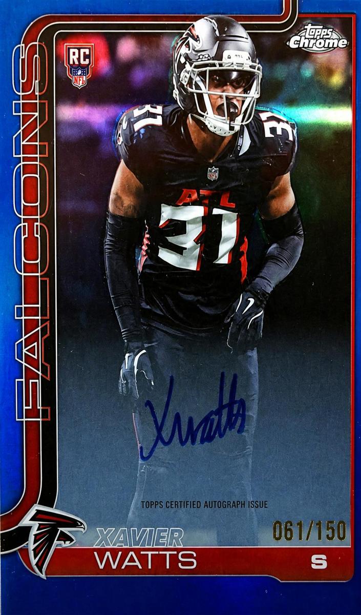 2025 Topps Chrome Football Blue Refractor Xavier Watts #RA-XW