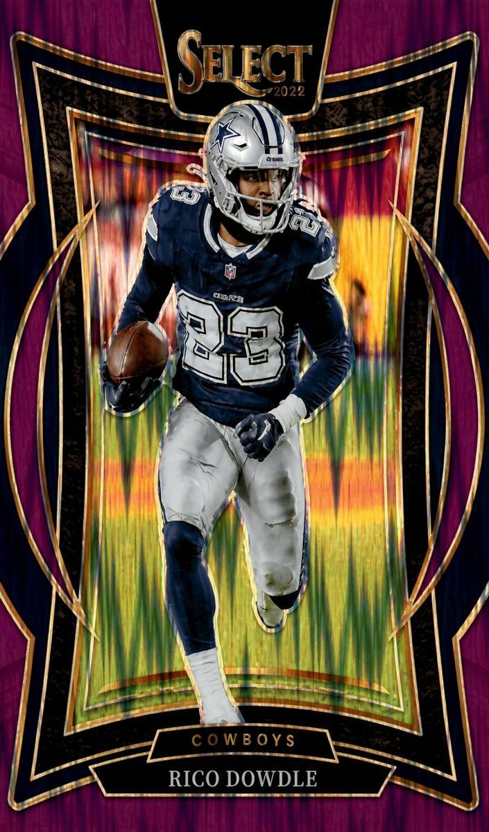 2024 Panini Select Football Purple Shock Rico Dowdle #90