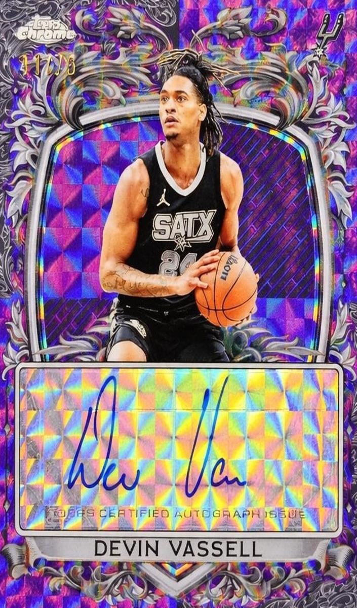 2025 Topps Chrome Basketball Purple Refractor Devin Vassell #SS-DV