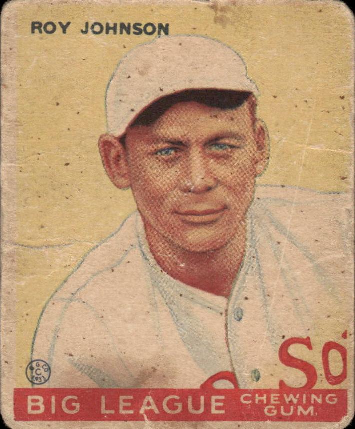 1933 R319 Goudey Baseball Roy Johnson #8