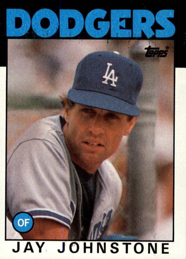 1986 Topps Baseball Jay Johnstone #496 PSA 8.5