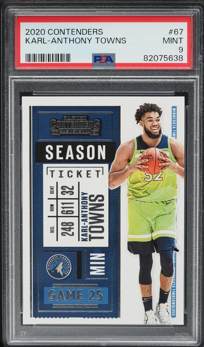 2020 Panini Contenders Basketball Karl-Anthony Towns #67 PSA 9